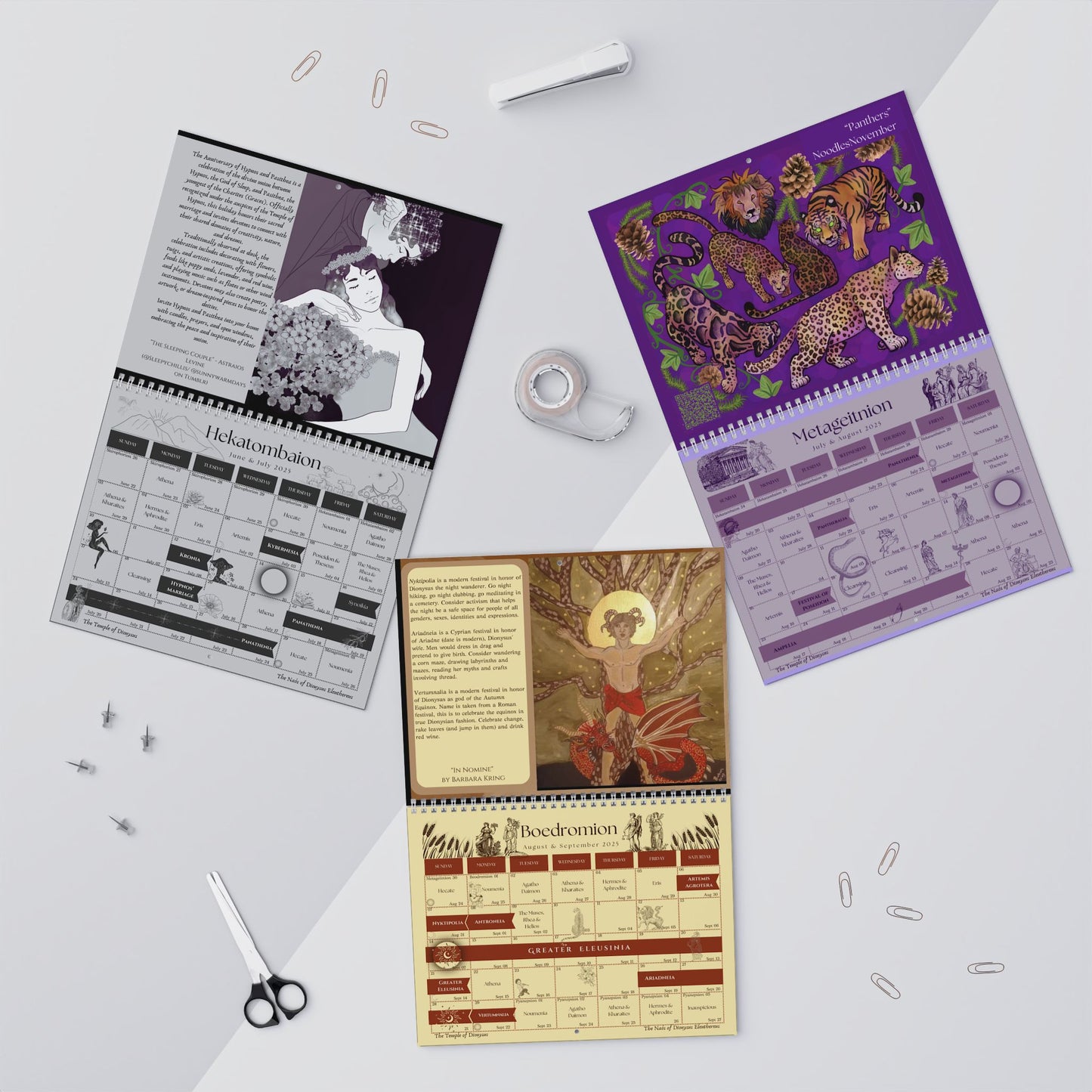 2025 Athenian Wall Calendar - The Dionysus