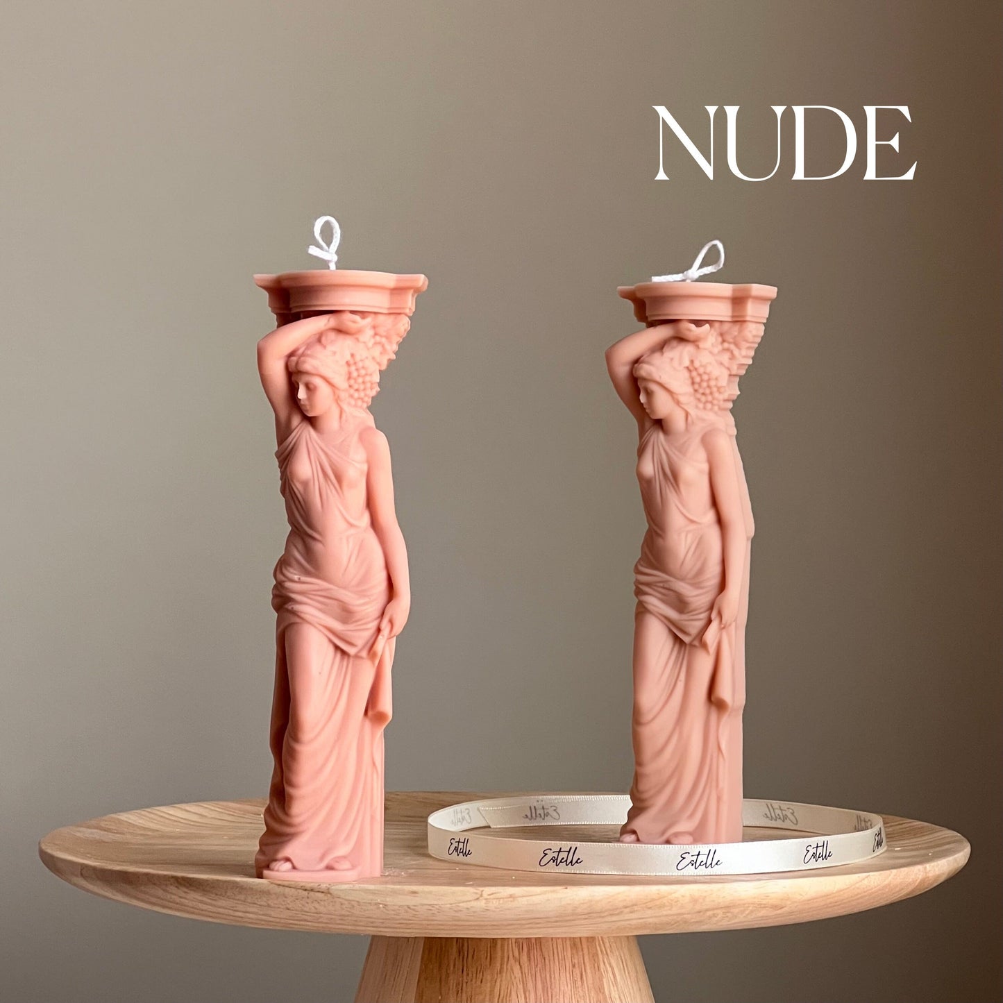 Caryatid Greek Column Candle-2