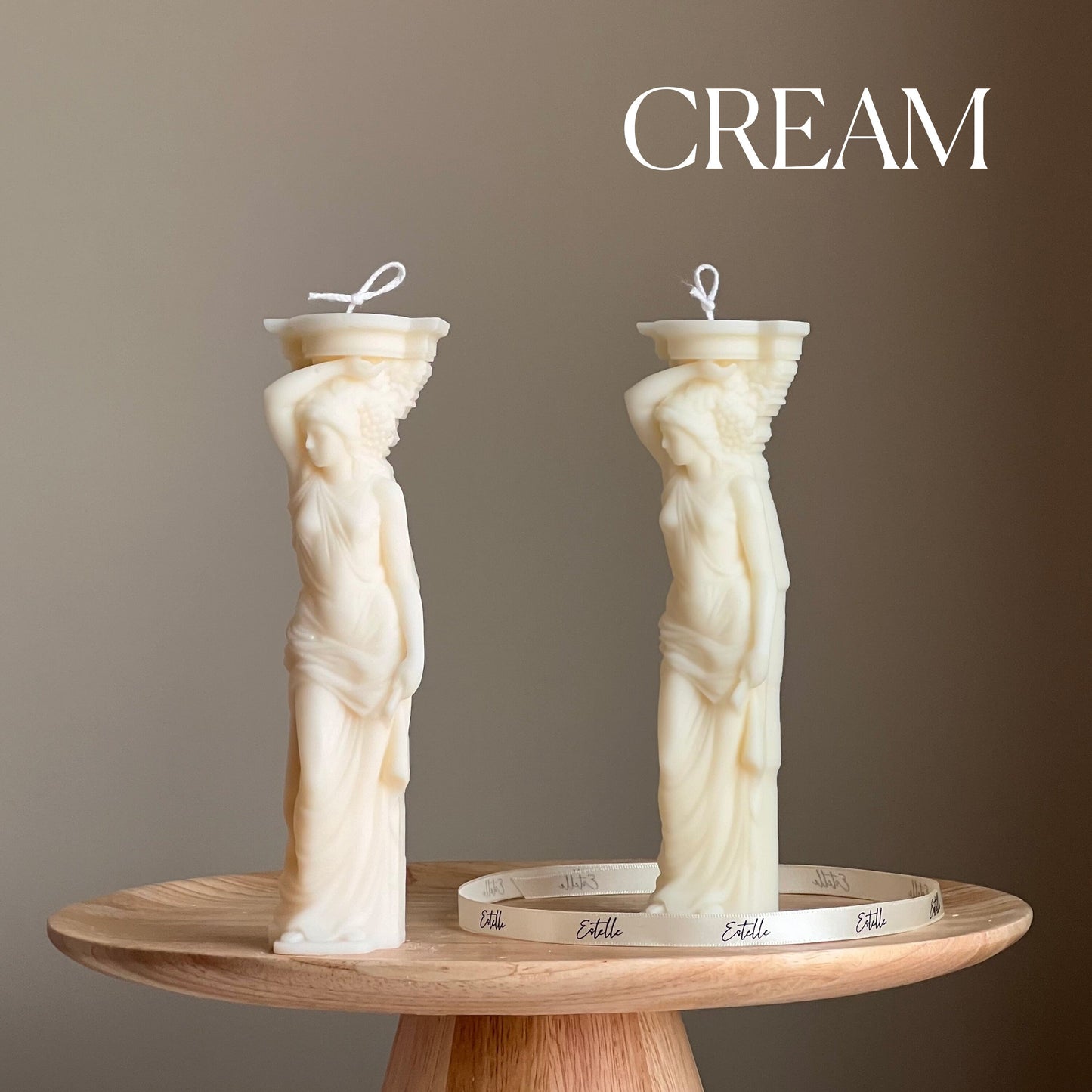 Caryatid Greek Column Candle-3