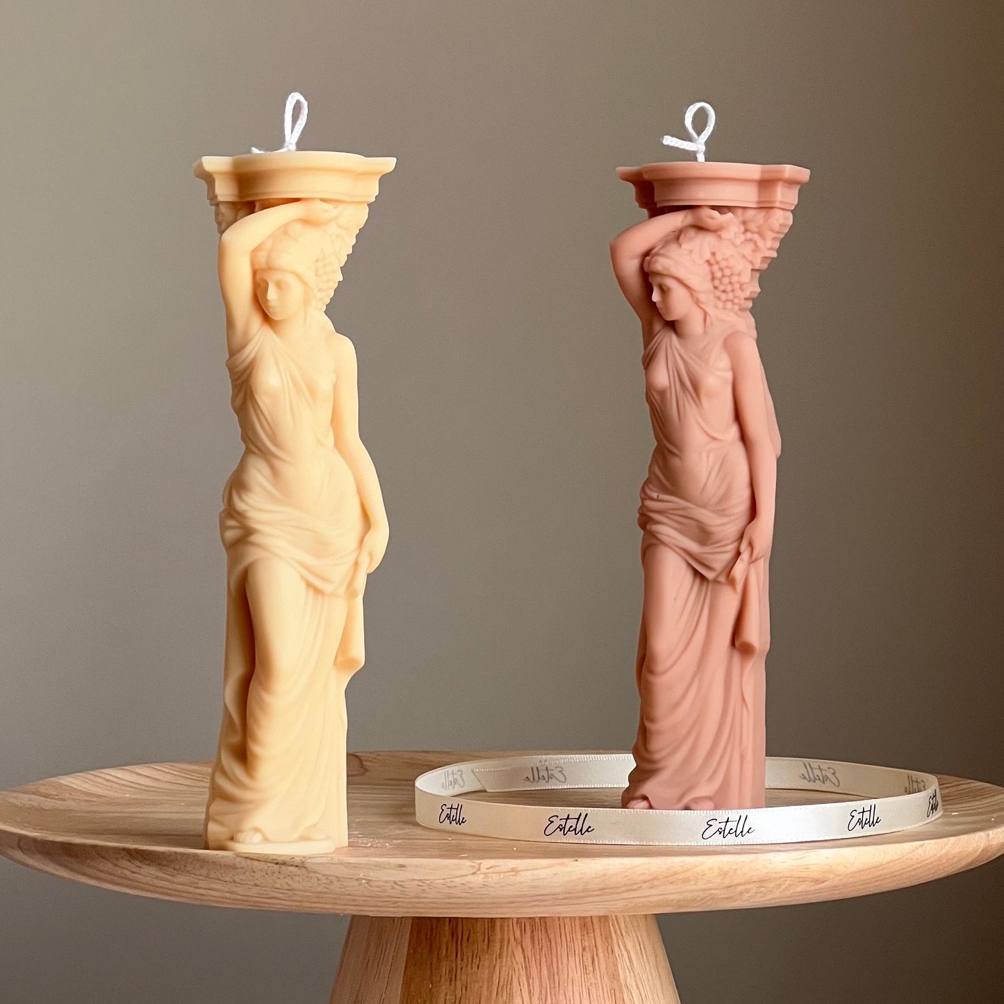 Caryatid Greek Column Candle-0