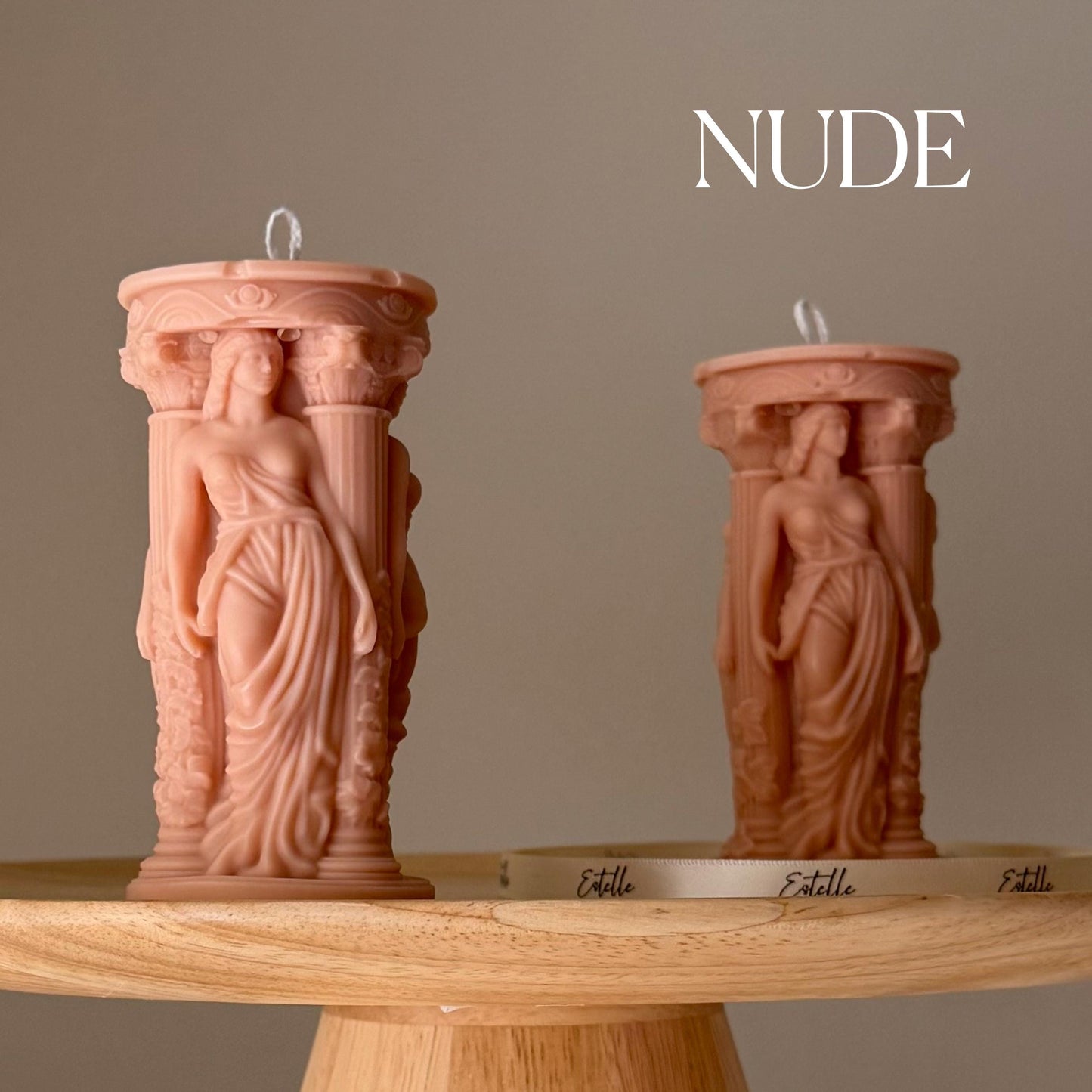 Caryatid Greek Column Candle-1