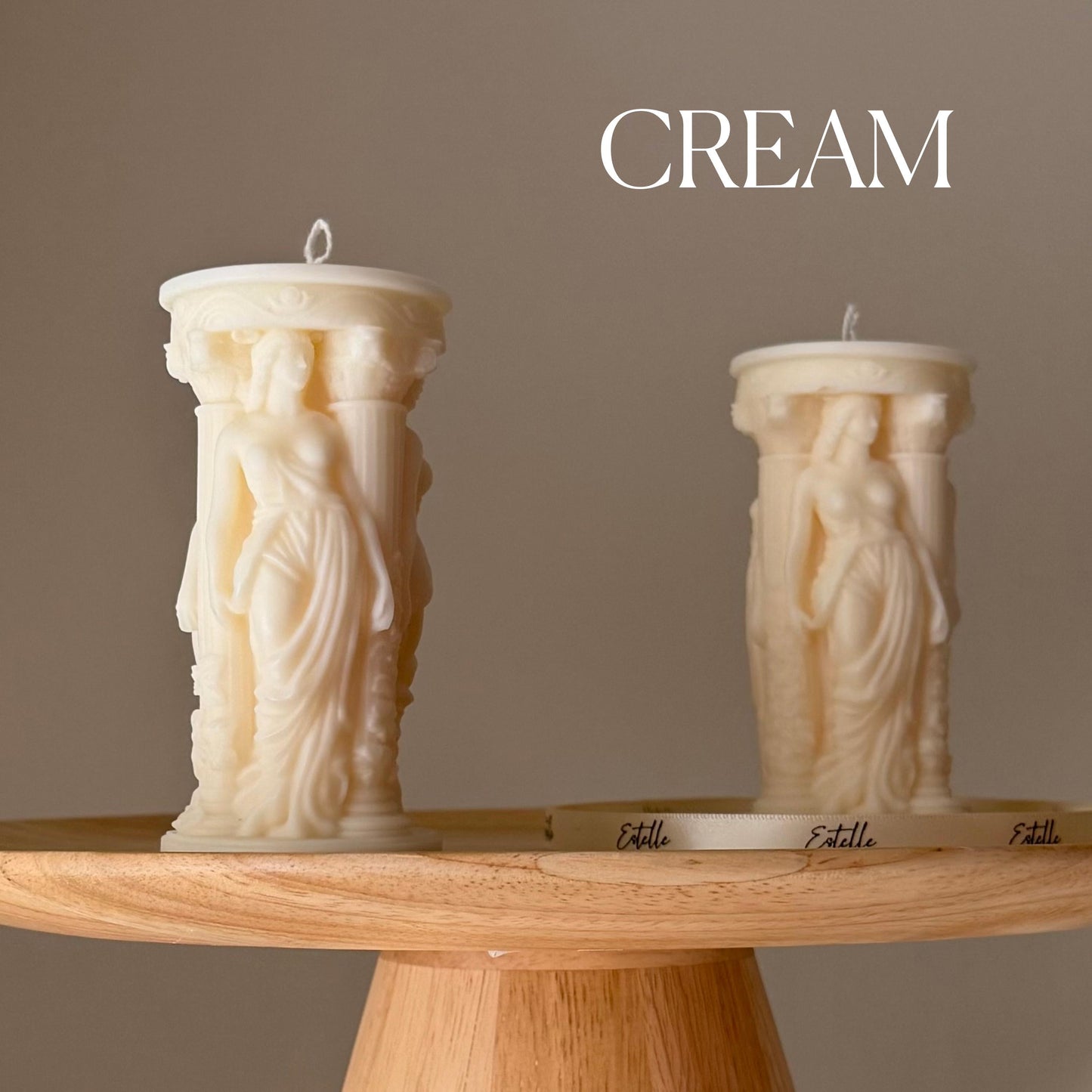 Caryatid Greek Column Candle-2