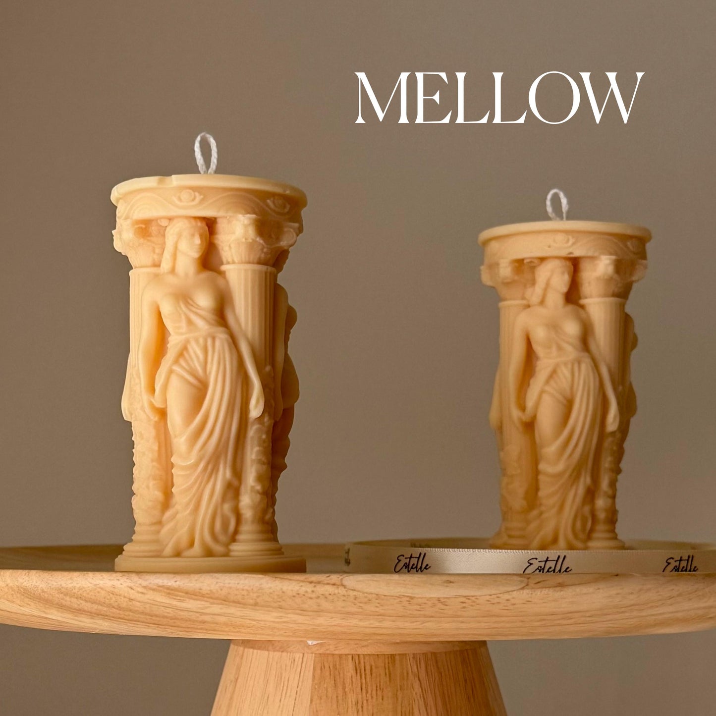 Caryatid Greek Column Candle-3