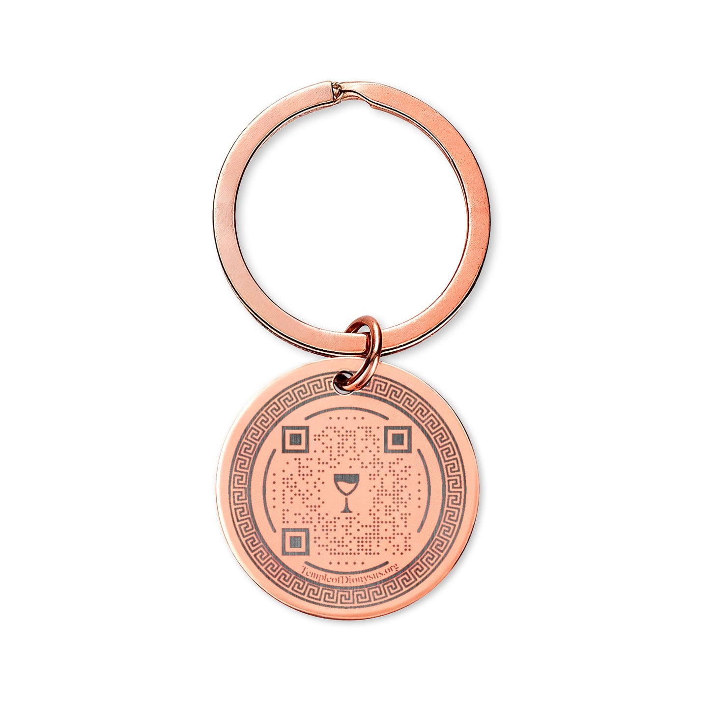 Temple of Dionysus Stainless Steel Keychain - Protective Charm