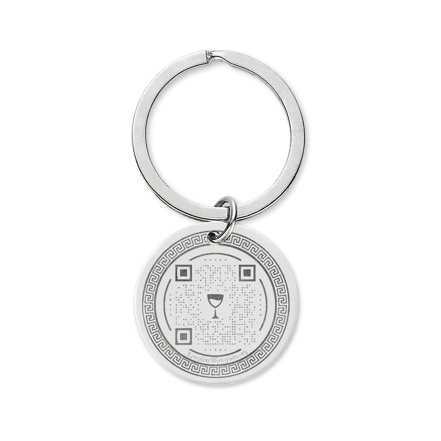 Temple of Dionysus Stainless Steel Keychain - Protective Charm