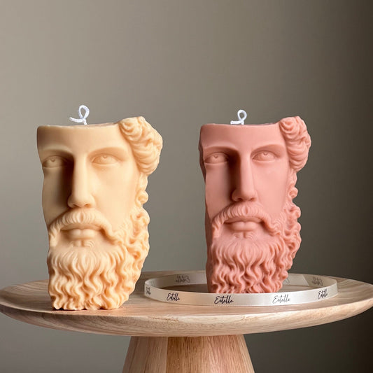 Greek Statue Half Head Candle-0